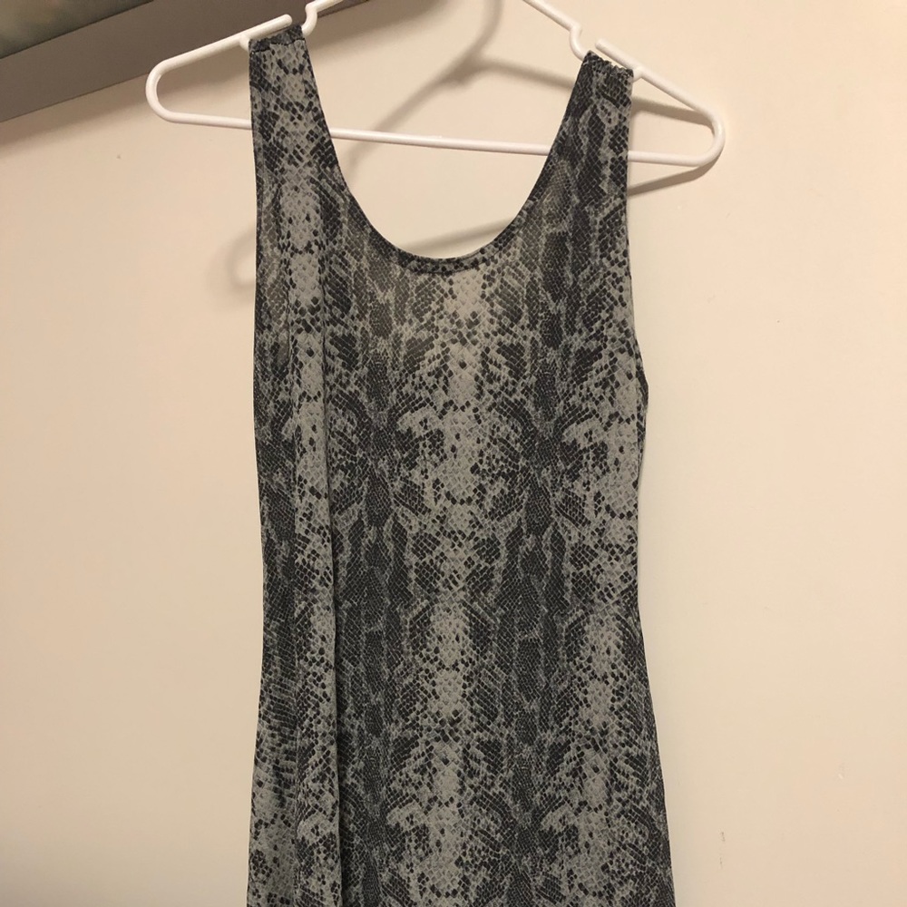 Snake print reptile stretch dress a-line